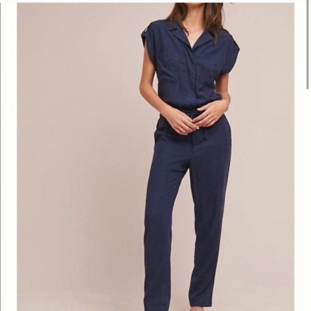 Sanctuary x Anthropologie Navy Blue Jumpsuit